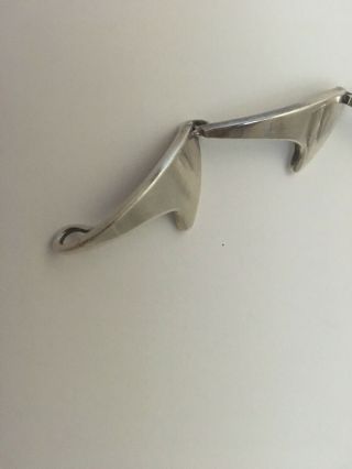 Bent Knudsen Sterling Silver Shark Fin Bracelet 7