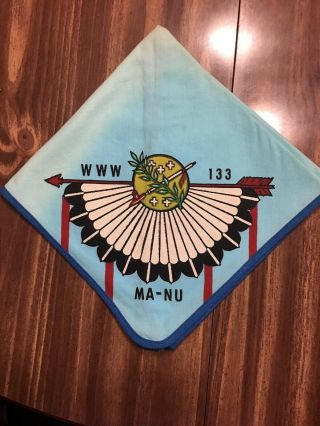 Ma - Nu Order Of The Arrow Lodge Neckerchief Boy Scouts Oklahoma City