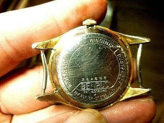 Mens 32mm BENRUS 3 STAR Self Winding 10K RGP Vintage Swiss Watch 4