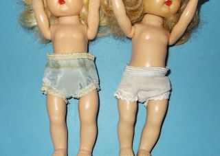 2 Pairs Of Vintage Nancy Ann 8 " Muffie Doll Panties Ma Kins,  Ginger,  Ginny