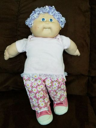Vintage Cabbage Patch Doll Blue Eyes One Tooth Reroot