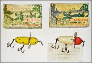 Pflueger Globe Lures In Boxes,  1 Is Blue Border