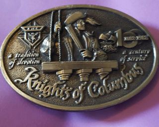 Knights Of Columbus Vintage Belt Buckle Limited Ed.  St.  Albens Custom K Of C
