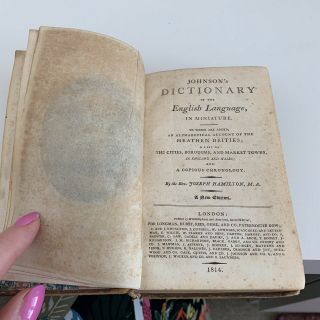 Antique Johnson’s Dictionary Of The English Language 1814 3