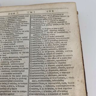 Antique Johnson’s Dictionary Of The English Language 1814 5