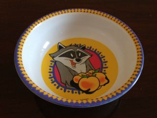 Vintage Antique Meeko Pocahontas Raccoon Disney Bowl