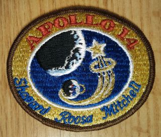 NASA Patch Apollo XIV 14 Space Program Crew Mission Shepard Roosa Mitchell Vtg 2