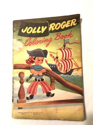 1953 Vintage Coloring Book,  Jolly Roger,  Pirates,  Ephemeral,  Children 