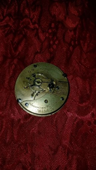 Antique Waltham Pocket Watch Movement 17 Jewel 18s - Grade 85