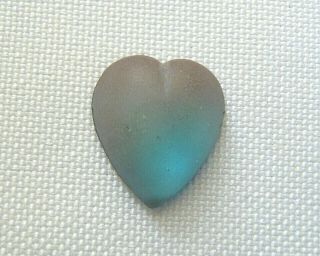 Vintage Heart Shape Saphiret Glass Stone