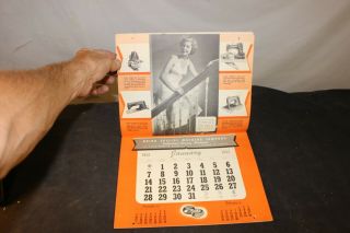 1951 Union Special Sewing Machine Pin Up Girl Calendar Antique