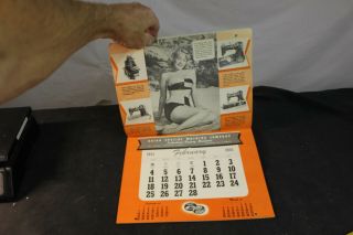 1951 union special sewing machine Pin Up Girl Calendar antique 5