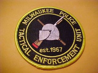 Milwaukee Wisconsin Tactical Unit Police Patch Shoulder Size 3.  5 X 3.  5