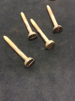 4 Antique Rope Bed Bolts 3/8 " X 4 1/2” Long Handforged
