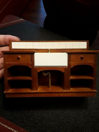 ONE COUNTRY STYLE KITCHEN SINK CABINET BY JOHN BAKER DOLL HOUSE 1:12 scale 2