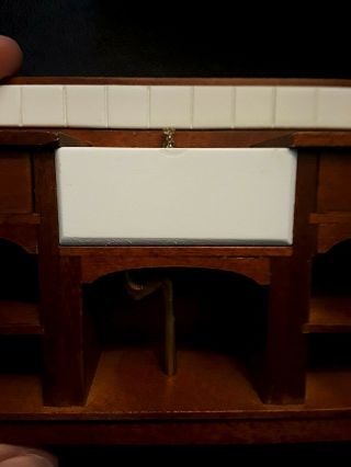 ONE COUNTRY STYLE KITCHEN SINK CABINET BY JOHN BAKER DOLL HOUSE 1:12 scale 8