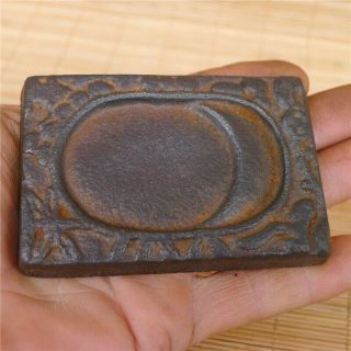 Simplicity And Elegant Ancient Chinese Old Iron Ink Stone“老铁砚台”
