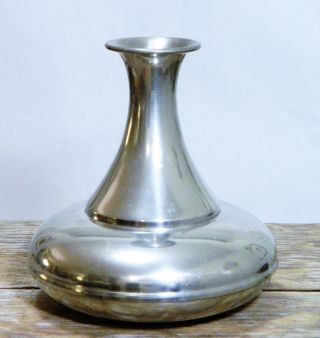 Vtg/pewter Vase/kirk Stieff/silver Tone/genie Bottle Shape/mid Century/boho Chic