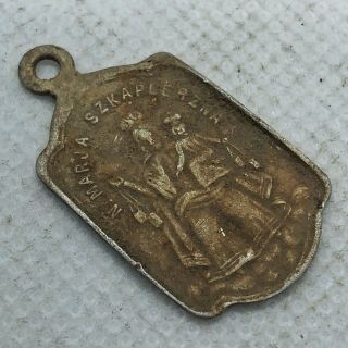 Antique European Catholic Pendant Charm Artifact Metal Detector Find Old Relic