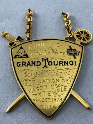 Masonic Committee Of Arrangements Dedication Of Masonic Temple 1873 Medal