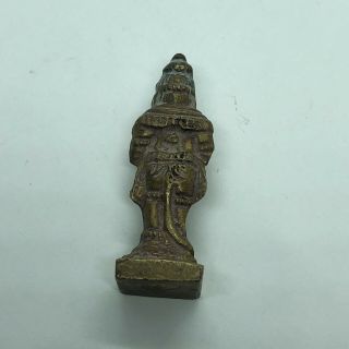 Antique 1700 - 1800’s Indian God Brass Figurine Idol Temple Figure Hindu Religion 5