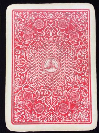 Bicycle 808 Model No.  1 back c1895 antique vintage playing cards deck USPC 52/52 3