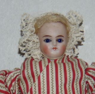 Antique Miniature Bisque Head Doll Dollhouse Dome Head Mignonette