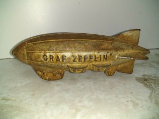 Vintage Antique A.  C.  Williams ? Graf Zeppelin Cast Iron Toy