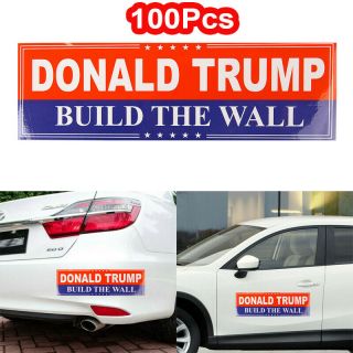 100pack Donald Trump 2020 Build The Wall Bumper Car Stickers President Decal