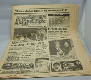 Amusement Business Feb 19 1983 With Photo Of Ward And Ronnie & Donnie Galyon