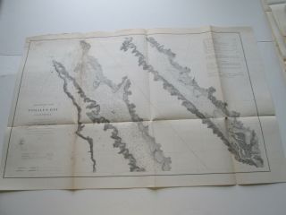1863 U S Coast Survey Nautical Chart " Preliminary Chart Tomales Bay,  California "