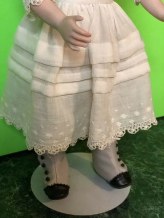 14 inch Grace Corey Rockwell Bisque Doll Wearing Antique Dress 3