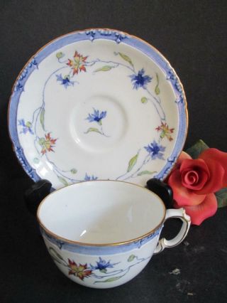 Antique Royal Crown Derby English Cup & Saucer Pink Roses 172