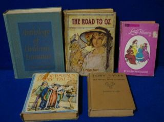 5 Antique Vintage Books - The Road To Oz,  Andersen 