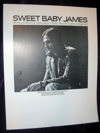 1970 Sweet Baby James Sheet Music By James Taylor Piano/voice/guitar