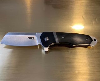 Crkt Philip Booth Ripsnort Liner Lock Flipper Knife Black 2.  8 " Satin 7270