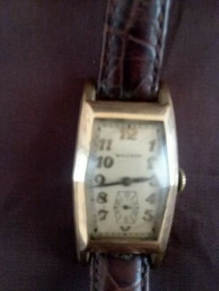 Vintage Waltham 17 Jewel 10k Gold Filled Mens Dress Wrist Watch
