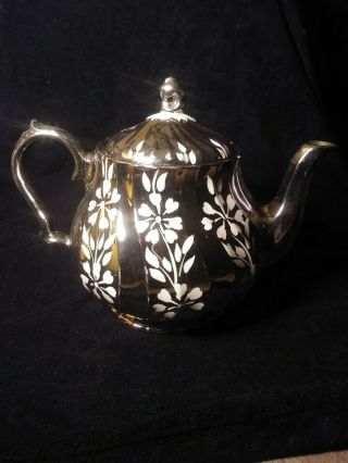 Antique Vintage " Sadler England " Decorative Ceramic Flower Teapot