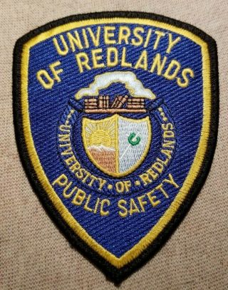 Ca University Of Redlands California Public Safety Patch