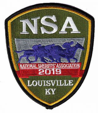 National Sheriffs Assn Louisville Ky Ed.  And Tech Expo 2019 Patch Numbered