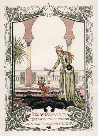Set ANTIQUE PRINTS 1899 fairy tales ART NOUVEAU Russian CHINESE Oriental VINTAGE 4
