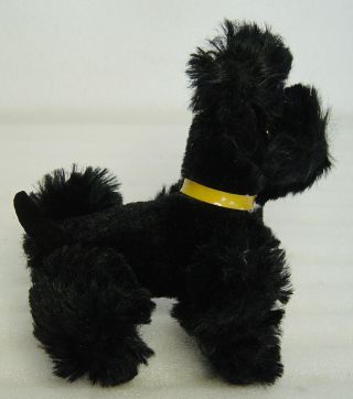 Vintage 50s/60s Steiff Black Mohair Snobby Poodle Dog