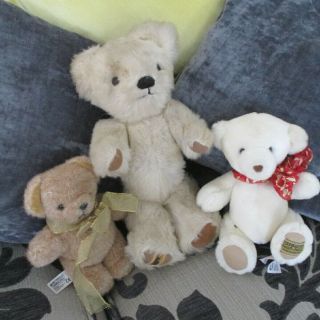 Vintage Merrythought Teddy Bears X3 Lovely Need A Home Made England Look