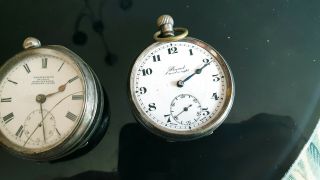 Three antique/vintage Sterling silver cased pocket watches - spares 4
