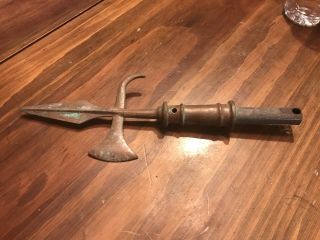 13 Inch Antique Medieval Iron Pole Hammer Tomahawk Halberd Spear