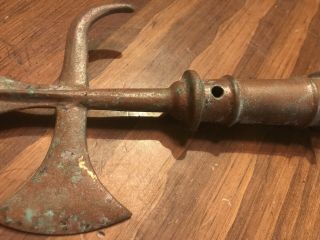 13 Inch Antique medieval iron pole hammer tomahawk halberd Spear 2