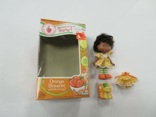 Vintage Kenner Strawberry Shortcake Party Pleaser Orange Blossom Doll Pet Box