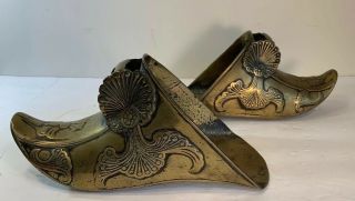 Antique Ornate Brass Stirrup Spanish Conquistador Horse Foot Shoe Armor 6