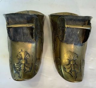 Antique Ornate Brass Stirrup Spanish Conquistador Horse Foot Shoe Armor 8
