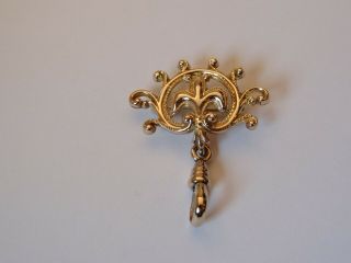 Fancy Antique Victorian Rose Gold Filled Pocket Watch Pin Brooch Holder